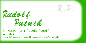 rudolf putnik business card